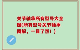 关节轴承所有型号大全图(所有型号关节轴承图解，一目了然！)