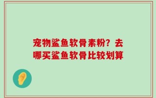 宠物鲨鱼软骨素粉？去哪买鲨鱼软骨比较划算