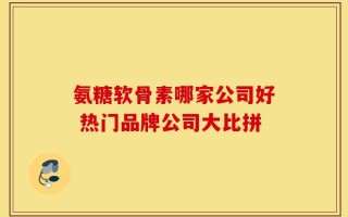 氨糖软骨素哪家公司好 热门品牌公司大比拼