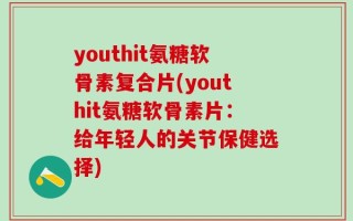 youthit氨糖软骨素复合片(youthit氨糖软骨素片：给年轻人的关节保健选择)