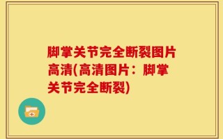 脚掌关节完全断裂图片高清(高清图片：脚掌关节完全断裂)