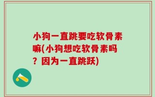 小狗一直跳要吃软骨素嘛(小狗想吃软骨素吗？因为一直跳跃)