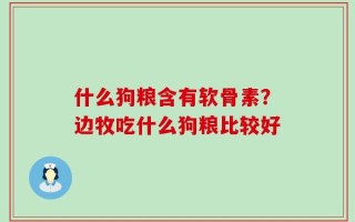什么狗粮含有软骨素？边牧吃什么狗粮比较好