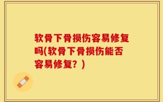 软骨下骨损伤容易修复吗(软骨下骨损伤能否容易修复？)