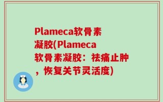 Plameca软骨素凝胶(Plameca软骨素凝胶：祛痛止肿，恢复关节灵活度)