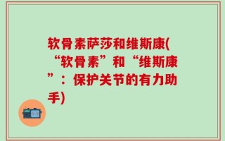软骨素萨莎和维斯康(“软骨素”和“维斯康”：保护关节的有力助手)