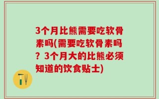 3个月比熊需要吃软骨素吗(需要吃软骨素吗？3个月大的比熊必须知道的饮食贴士)