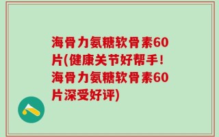 海骨力氨糖软骨素60片(健康关节好帮手！海骨力氨糖软骨素60片深受好评)