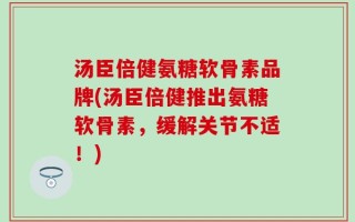 汤臣倍健氨糖软骨素品牌(汤臣倍健推出氨糖软骨素，缓解关节不适！)