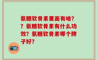 氨糖软骨素里面有啥？？氨糖软骨素有什么功效？氨糖软骨素哪个牌子好？