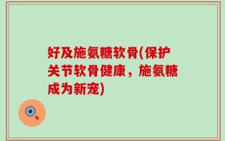 好及施氨糖软骨(保护关节软骨健康，施氨糖成为新宠)