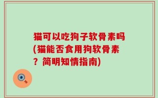 猫可以吃狗子软骨素吗(猫能否食用狗软骨素？简明知情指南)