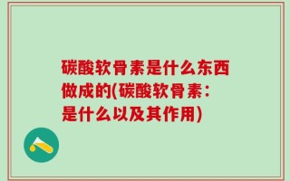 碳酸软骨素是什么东西做成的(碳酸软骨素：是什么以及其作用)