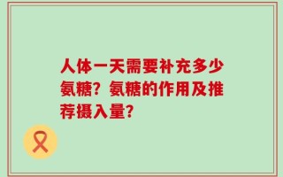 人体一天需要补充多少氨糖？氨糖的作用及推荐摄入量？