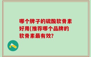 哪个牌子的硫酸软骨素好用(推荐哪个品牌的软骨素最有效？