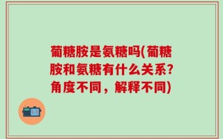 葡糖胺是氨糖吗(葡糖胺和氨糖有什么关系？角度不同，解释不同)