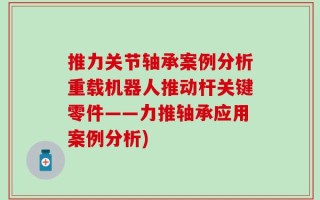 推力关节轴承案例分析重载机器人推动杆关键零件——力推轴承应用案例分析)