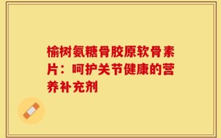 榆树氨糖骨胶原软骨素片：呵护关节健康的营养补充剂
