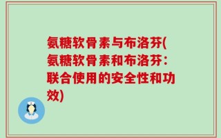 氨糖软骨素与布洛芬(氨糖软骨素和布洛芬：联合使用的安全性和功效)