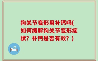 狗关节变形用补钙吗(如何缓解狗关节变形症状？补钙是否有效？)