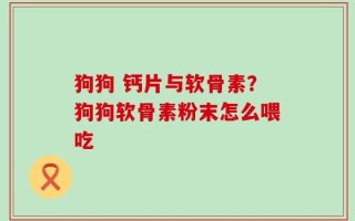 狗狗 钙片与软骨素？狗狗软骨素粉末怎么喂吃
