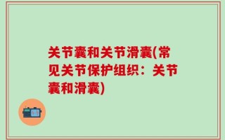 关节囊和关节滑囊(常见关节保护组织：关节囊和滑囊)