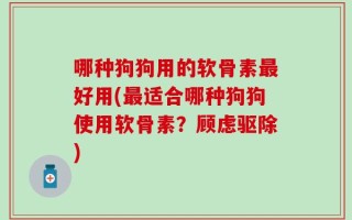 哪种狗狗用的软骨素最好用(最适合哪种狗狗使用软骨素？顾虑驱除)