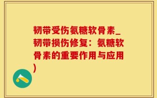 韧带受伤氨糖软骨素_韧带损伤修复：氨糖软骨素的重要作用与应用)