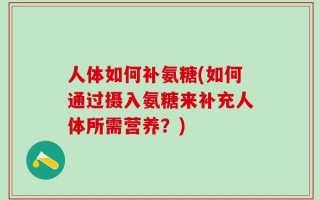 人体如何补氨糖(如何通过摄入氨糖来补充人体所需营养？)