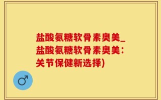 盐酸氨糖软骨素奥美_盐酸氨糖软骨素奥美：关节保健新选择)