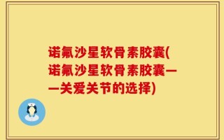 诺氟沙星软骨素胶囊(诺氟沙星软骨素胶囊——关爱关节的选择)