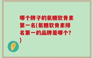 哪个牌子的氨糖软骨素第一名(氨糖软骨素排名第一的品牌是哪个？)