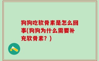 狗狗吃软骨素是怎么回事(狗狗为什么需要补充软骨素？)