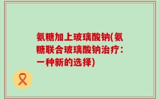 氨糖加上玻璃酸钠(氨糖联合玻璃酸钠治疗：一种新的选择)