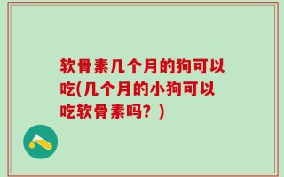 软骨素几个月的狗可以吃(几个月的小狗可以吃软骨素吗？)