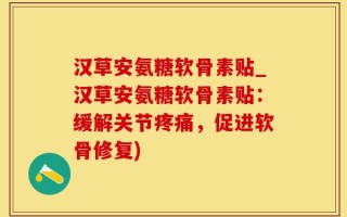 汉草安氨糖软骨素贴_汉草安氨糖软骨素贴：缓解关节疼痛，促进软骨修复)
