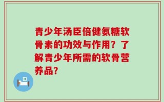 青少年汤臣倍健氨糖软骨素的功效与作用？了解青少年所需的软骨营养品？