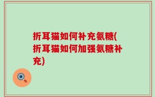 折耳猫如何补充氨糖(折耳猫如何加强氨糖补充)
