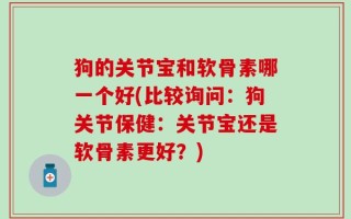 狗的关节宝和软骨素哪一个好(比较询问：狗关节保健：关节宝还是软骨素更好？)