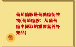 葡萄糖胺是葡糖糖衍生物(葡萄糖胺：从葡萄糖中提取的重要营养补充品)