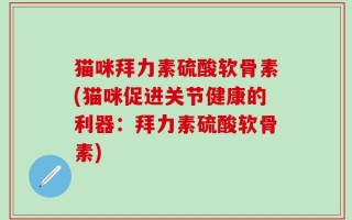 猫咪拜力素硫酸软骨素(猫咪促进关节健康的利器：拜力素硫酸软骨素)