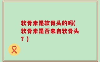 软骨素是软骨头的吗(软骨素是否来自软骨头？)