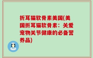 折耳猫软骨素美国(美国折耳猫软骨素：关爱宠物关节健康的必备营养品)