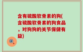 含有硫酸软骨素的狗(含硫酸软骨素的狗食品，对狗狗的关节保健有益)