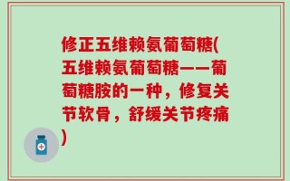 修正五维赖氨葡萄糖(五维赖氨葡萄糖——葡萄糖胺的一种，修复关节软骨，舒缓关节疼痛)