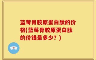 蓝莓骨胶原蛋白肽的价格(蓝莓骨胶原蛋白肽的价钱是多少？)