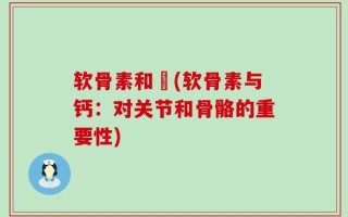 软骨素和鈣(软骨素与钙：对关节和骨骼的重要性)