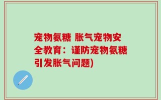 宠物氨糖 胀气宠物安全教育：谨防宠物氨糖引发胀气问题)