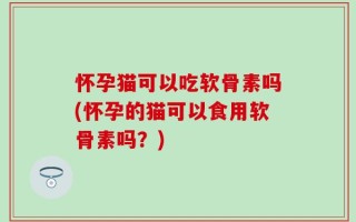 怀孕猫可以吃软骨素吗(怀孕的猫可以食用软骨素吗？)