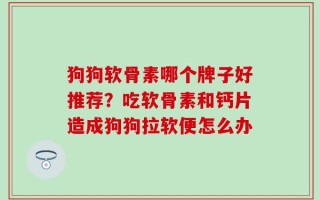 狗狗软骨素哪个牌子好推荐？吃软骨素和钙片造成狗狗拉软便怎么办